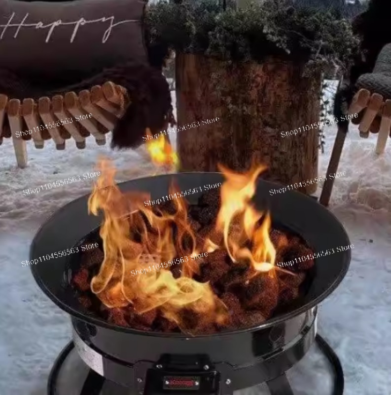 Outdoor Furniture With Fire Pit - Draagbare propaanvuurhaard 58.000 BTU buiten gasvuurschaal
