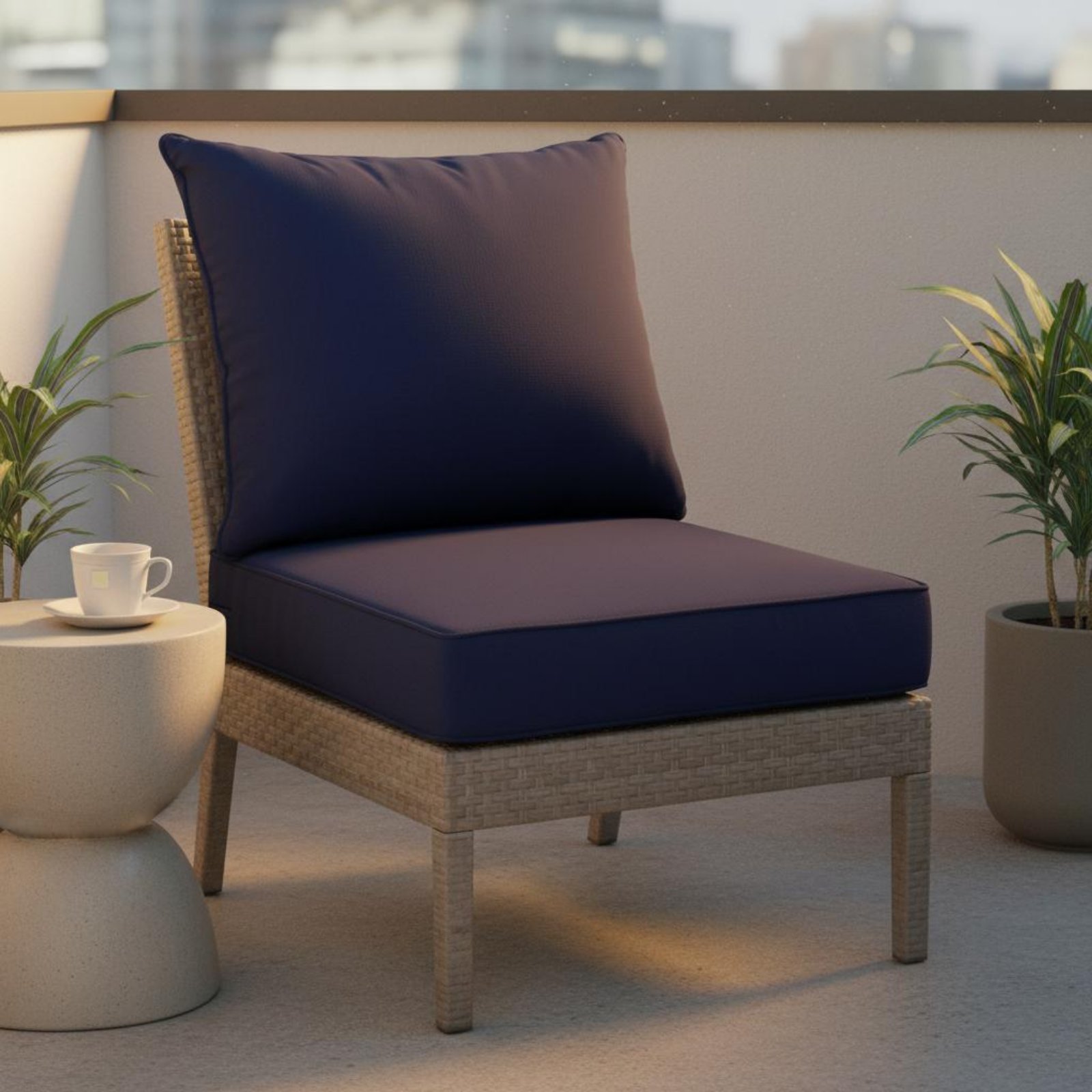 Outdoor Furniture Fabric - Tuinstoelkussen met verborgen sluiting Tuinstoelkussenset Zit-