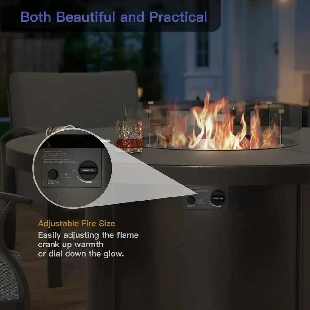 5-delige tuinmeubelset met ron - Outdoor Furniture With Fire Pit recensie en prijs