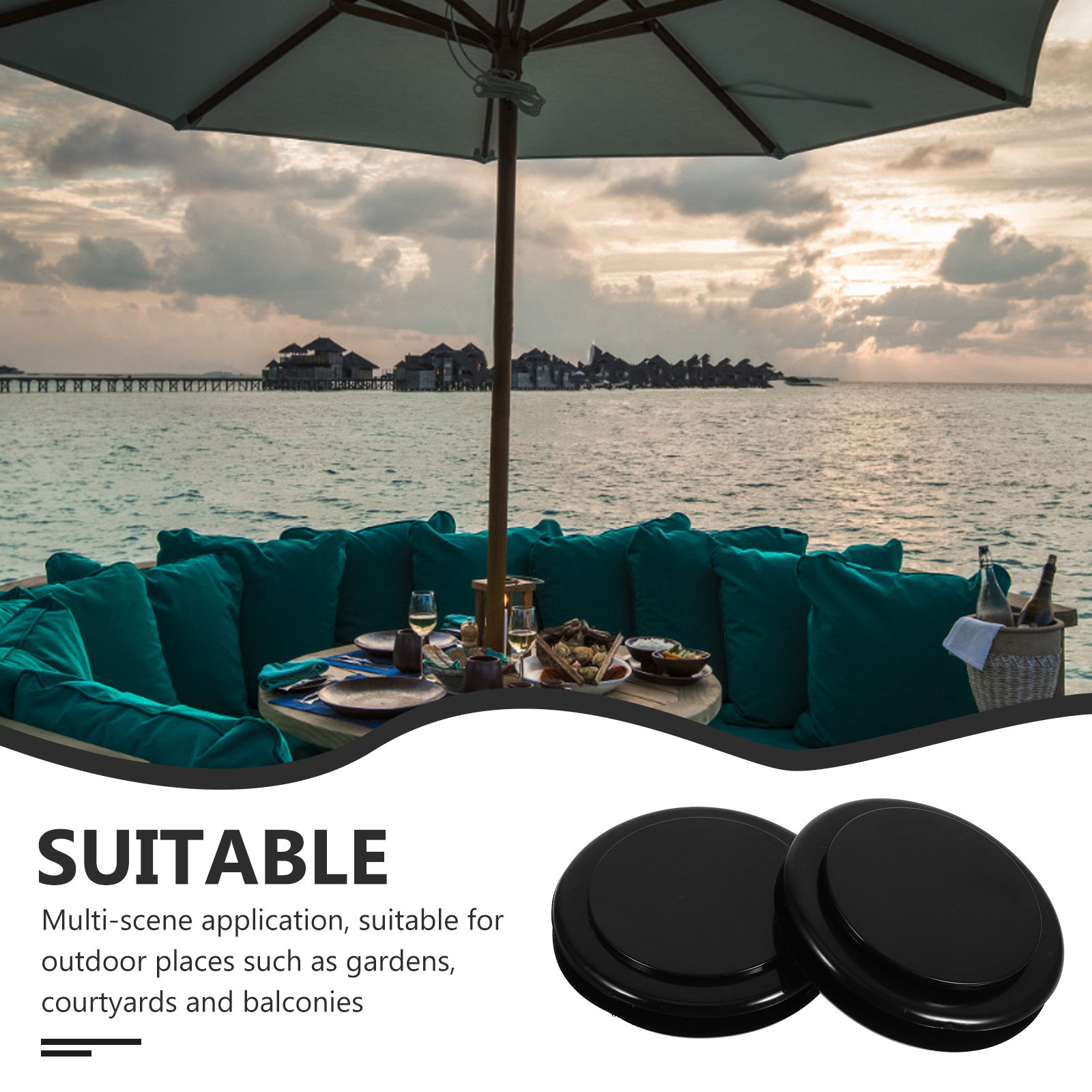 2-delige set parasolringen voo - Outdoor Furniture Balcony recensie en prijs