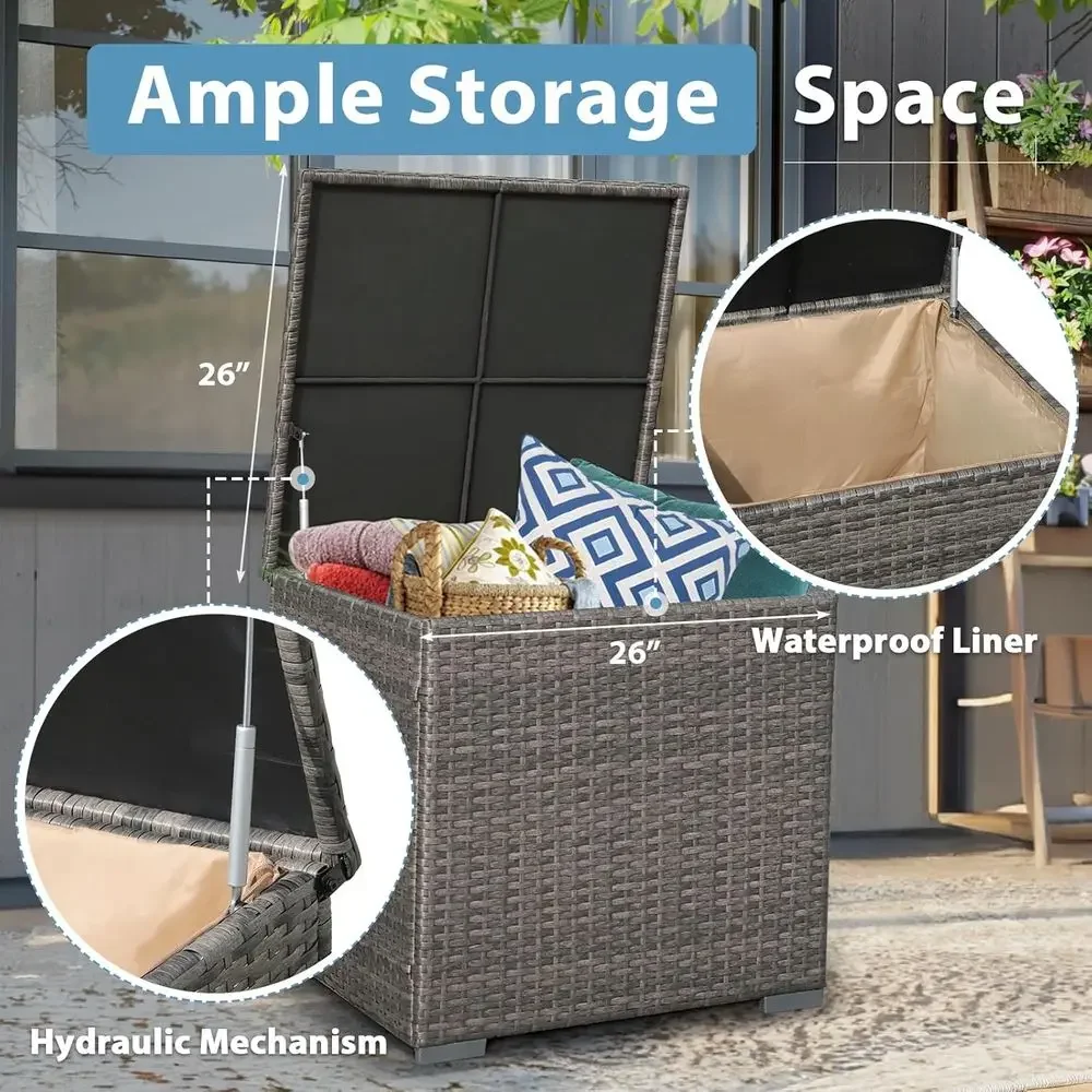 8-delige tuinmeubelenset met 4 - Outdoor Furniture With Fire Pit recensie en prijs