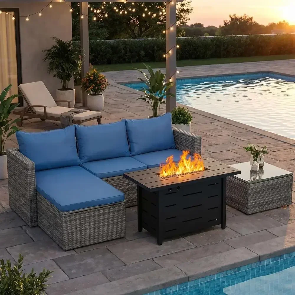 4-delige buitenmeubelset van w - Outdoor Furniture With Fire Pit recensie en prijs